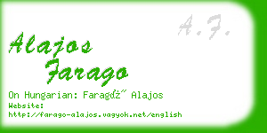 alajos farago business card